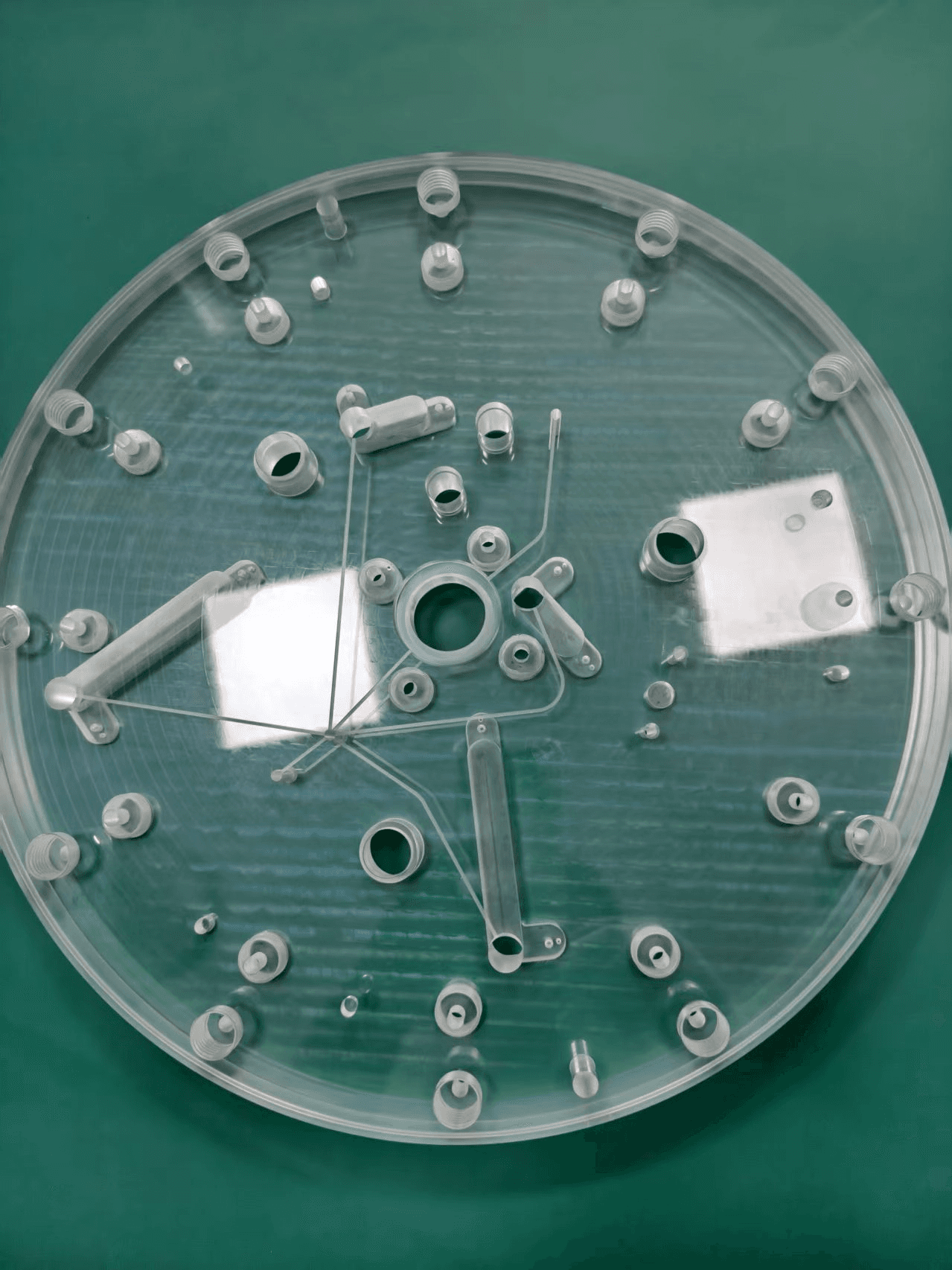 Transparent precision machined product